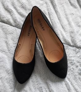 Mosley black flats